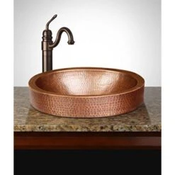 Monarch Abode 17 In. Hand Hammered Skirted Vessel Bathroom Sink In Pure Copper 12 Monarch Abode 17 In. Hand Hammered Skirted Vessel Bathroom Sink In Pure Copper -Alliee Bath And Faucet Shop 0975bb645ffa36f12ee50eef47cf7910 1800x1800