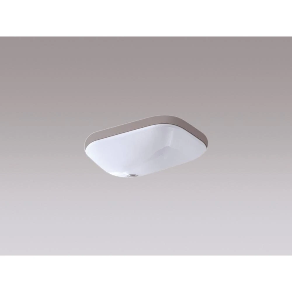 KOHLER Tahoe Undermount Cast Iron Bathroom Sink In White With Overflow Drain 6 KOHLER Tahoe Undermount Cast Iron Bathroom Sink In White With Overflow Drain - Image 4