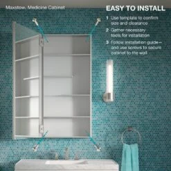 Maxstow 20 In. X 40 In. Frameless Surface-Mount Aluminum Medicine Cabinet -Alliee Bath And Faucet Shop 0c94be6aee65748435562fbf8f326c3b 4372f4a7 42ec 4aac a33b dfb7f02ba082 1800x1800