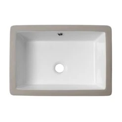 Boyel Living 17 In. X 12 In. Rectangle Undermount Bathroom Vessel Sink White