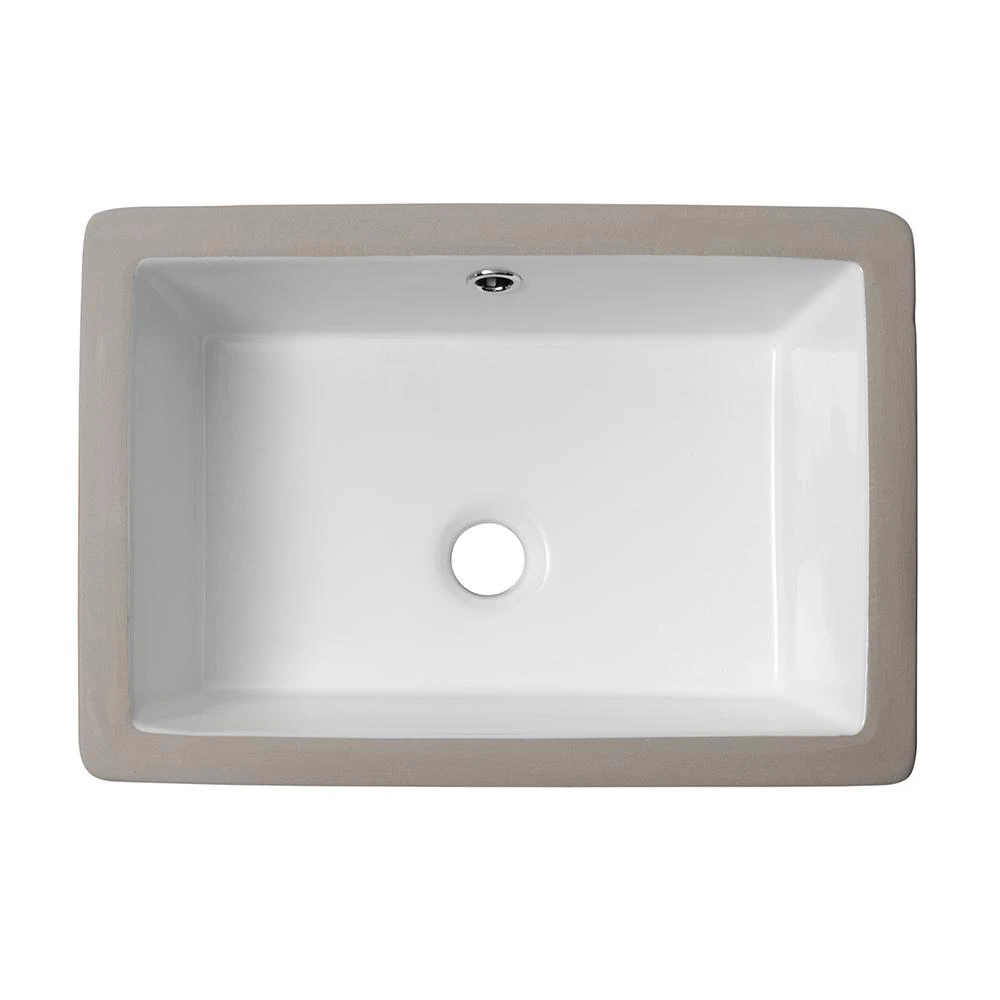 Boyel Living 17 In. X 12 In. Rectangle Undermount Bathroom Vessel Sink White 3 Boyel Living 17 In. X 12 In. Rectangle Undermount Bathroom Vessel Sink White