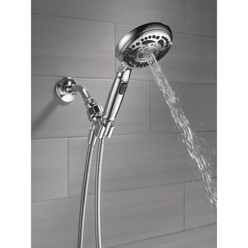 7-Spray 4.8 In. Single Wall Mount Handheld Shower Head In Chrome 7 7-Spray 4.8 In. Single Wall Mount Handheld Shower Head In Chrome - Image 5
