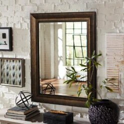 29 In. X 35 In. Beaded Mirror In Bronze -Alliee Bath And Faucet Shop 0f9539429768bf9e45145d744485c6f7 1800x1800