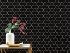 Black Matte 2 In. Hexagon Porcelain Mosaic -Alliee Bath And Faucet Shop 100782390 context 1800x1800