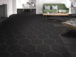 Opal Black Porcelain Tile -Alliee Bath And Faucet Shop 100888619 vendor0918 opal black hexagon porcelain tile living room 1800x1800