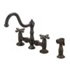 2-Handle Bridge Kitchen Faucet With Metal Side Sprayer In Oil Rubbed Bronze 2 2-Handle Bridge Kitchen Faucet With Metal Side Sprayer In Oil Rubbed Bronze -Alliee Bath And Faucet Shop 1145ce837a736832c4079b093e6b38d8 1800x1800