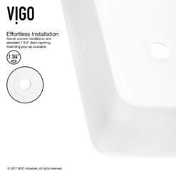 VIGO Amaryllis Handmade Matte Stone Rectangle Vessel Bathroom Sink In Matte White -Alliee Bath And Faucet Shop 13c783991cf3059c58e39914f25d0ca2 1800x1800