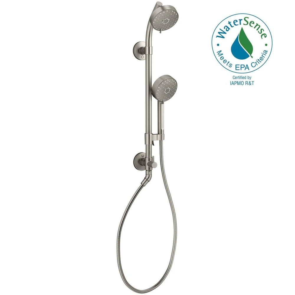 HydroRail-S Shower Column Kit With Awaken Multi-Function Shower Head, Hand Shower And Hose, 2.0 GPM (Valve Not Included) 4 HydroRail-S Shower Column Kit With Awaken Multi-Function Shower Head, Hand Shower And Hose, 2.0 GPM (Valve Not Included) - Image 2