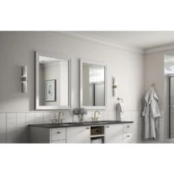 28 In. W X 36 In. H (M1) Framed Rectangular Standard Glass Bathroom Vanity Mirror In Matte White -Alliee Bath And Faucet Shop 15c4d697f6723efbadebee3cd01482ad 1800x1800