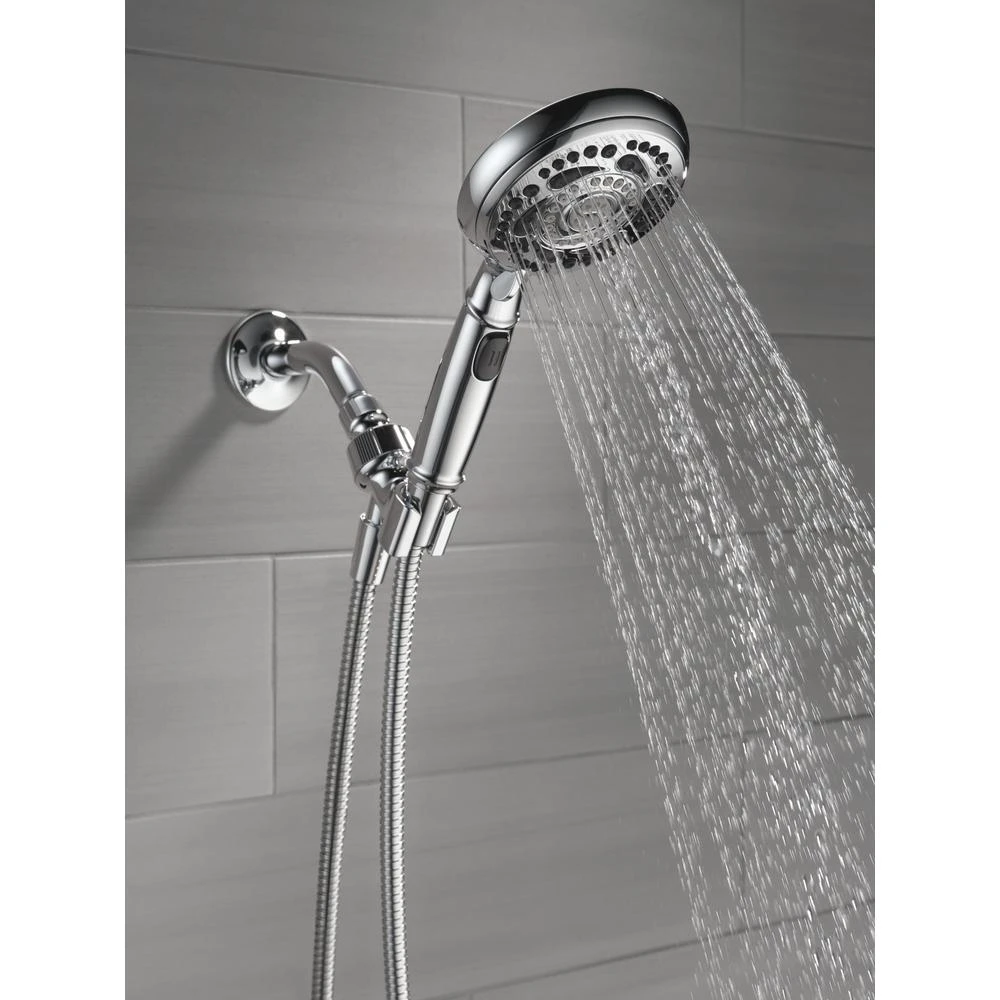 7-Spray 4.8 In. Single Wall Mount Handheld Shower Head In Chrome 4 7-Spray 4.8 In. Single Wall Mount Handheld Shower Head In Chrome - Image 2