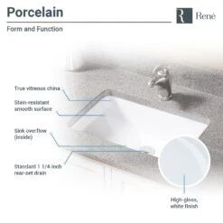 Rene Undermount Porcelain Bathroom Sink In White With Pop-Up Drain In Antique Bronze -Alliee Bath And Faucet Shop 1699a8aa0980ea6bad57cdea511221b4 05b09bc9 aa6f 49e8 be0c bdfe7332e9f4 1800x1800