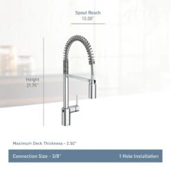 Align Touchless Single-Handle Pull-Down Sprayer Kitchen Faucet With MotionSense Wave And Spring In Spot Resist Stainless 17 Align Touchless Single-Handle Pull-Down Sprayer Kitchen Faucet With MotionSense Wave And Spring In Spot Resist Stainless -Alliee Bath And Faucet Shop 16cfaa9e7209e8182e87e7b751806c53 1800x1800