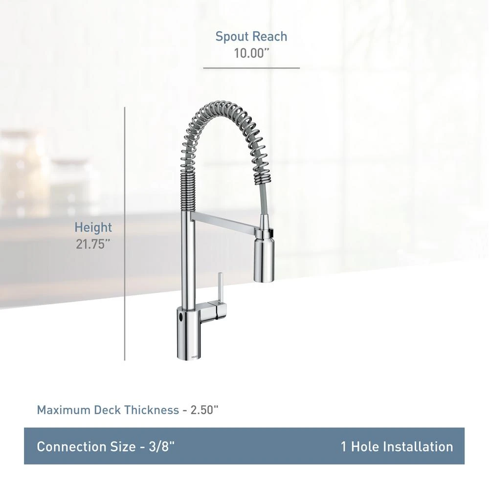 Align Touchless Single-Handle Pull-Down Sprayer Kitchen Faucet With MotionSense Wave And Spring In Spot Resist Stainless 5 Align Touchless Single-Handle Pull-Down Sprayer Kitchen Faucet With MotionSense Wave And Spring In Spot Resist Stainless - Image 3
