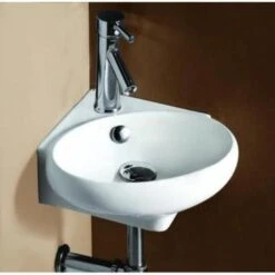 Elanti Wall-Mounted Corner Oval Compact Bathroom Sink In White 17 Elanti Wall-Mounted Corner Oval Compact Bathroom Sink In White -Alliee Bath And Faucet Shop 170be57edd0ebcc1c8cd9ba80c1644b0 1800x1800