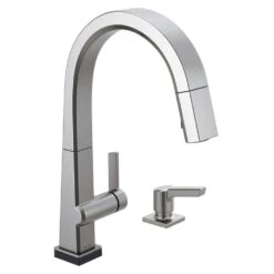 Pivotal Single-Handle Pull-Down Sprayer Kitchen Faucet With Touch2O Technology And MagnaTite Docking In Arctic Stainless -Alliee Bath And Faucet Shop 18103fb863207691dcf637e3443e5bf8 1800x1800
