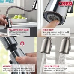 Allentown Single-Handle Pull-Down Sprayer Kitchen Faucet With Soap In SpotShield Stainless -Alliee Bath And Faucet Shop 186144a5d293ef0e15860aaae3f96535 1800x1800