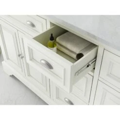 Sadie 67 In. W X 21.5 In. D Vanity In Matte Pearl With Marble Vanity Top In Natural White With White Sink 15 Sadie 67 In. W X 21.5 In. D Vanity In Matte Pearl With Marble Vanity Top In Natural White With White Sink -Alliee Bath And Faucet Shop 187123ad3e1e16a12c08c32bd1c8418d 1800x1800