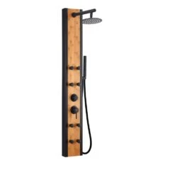 57 In. 8-Jet Multifunction Shower Panel System With Adjustable Rainfall Shower Head And Handheld Shower Head