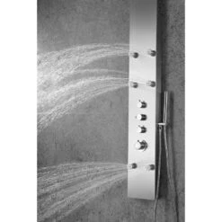 ANZZI Fontan Brushed Steel 6-Spray Shower Panel System (Valve Included) -Alliee Bath And Faucet Shop 191042003453 09081412 1800x1800