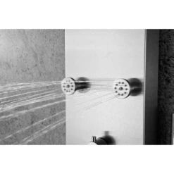 ANZZI Fontan Brushed Steel 6-Spray Shower Panel System (Valve Included) -Alliee Bath And Faucet Shop 191042003453 10182910 1800x1800
