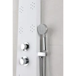 ANZZI Swan White 6-Spray Shower Panel System (Valve Included) -Alliee Bath And Faucet Shop 191042003521 09063693 1800x1800