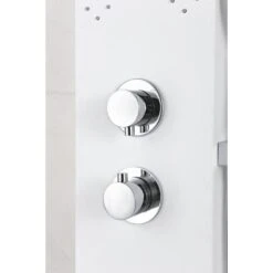 ANZZI Swan White 6-Spray Shower Panel System (Valve Included) -Alliee Bath And Faucet Shop 191042003521 09063695 1800x1800