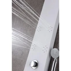 ANZZI Swan White 6-Spray Shower Panel System (Valve Included) -Alliee Bath And Faucet Shop 191042003521 09063696 1800x1800