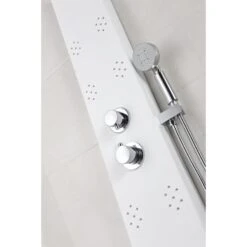 ANZZI Swan White 6-Spray Shower Panel System (Valve Included) -Alliee Bath And Faucet Shop 191042003521 09063702 1800x1800
