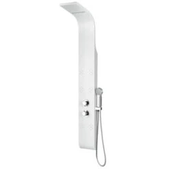 ANZZI Swan White 6-Spray Shower Panel System (Valve Included) -Alliee Bath And Faucet Shop 191042003521xl 1800x1800