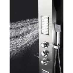 ANZZI Field Brushed Steel 2-Spray Shower Panel System (Valve Included) -Alliee Bath And Faucet Shop 191042003613 09080393 1800x1800