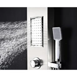 ANZZI Field Brushed Steel 2-Spray Shower Panel System (Valve Included) -Alliee Bath And Faucet Shop 191042003613 09080400 1800x1800