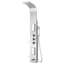 ANZZI Field Brushed Steel 2-Spray Shower Panel System (Valve Included) -Alliee Bath And Faucet Shop 191042003613xl 1800x1800