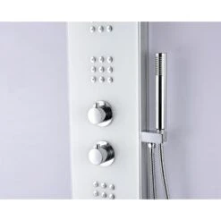 ANZZI Veld White 2-Spray Shower Panel System (Valve Included) -Alliee Bath And Faucet Shop 191042003675 09063925 1800x1800