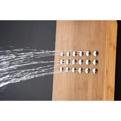 ANZZI Crane Natural Bamboo 3-Spray Shower Panel System (Valve Included)