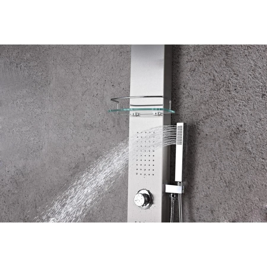 ANZZI Coastal Brushed Steel 2-Spray Shower Panel System (Valve Included) 4 ANZZI Coastal Brushed Steel 2-Spray Shower Panel System (Valve Included) - Image 2