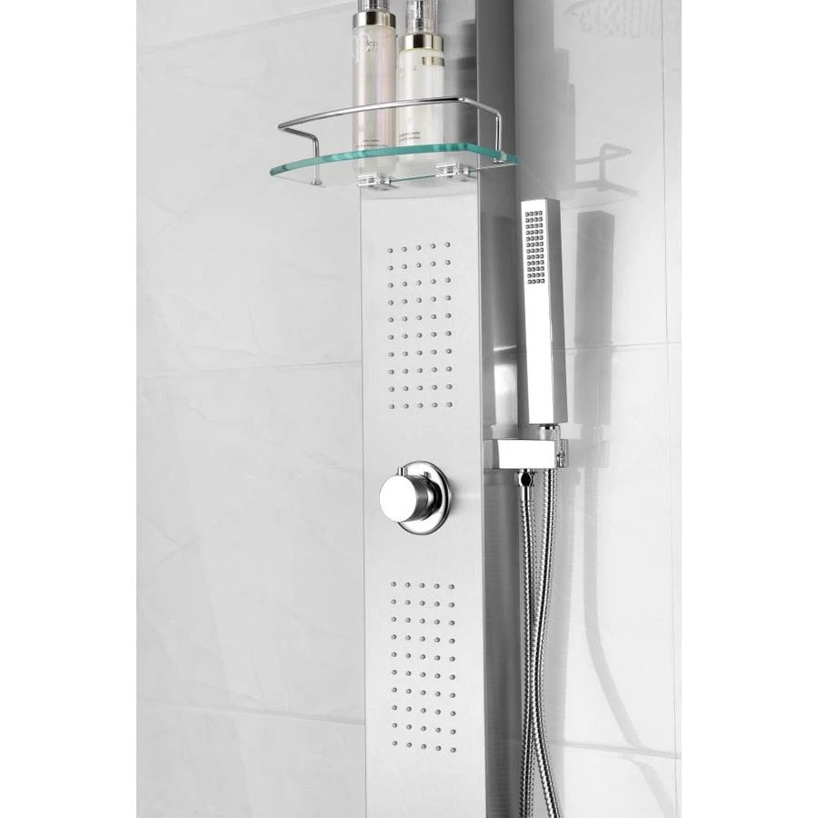 ANZZI Coastal Brushed Steel 2-Spray Shower Panel System (Valve Included) 14 ANZZI Coastal Brushed Steel 2-Spray Shower Panel System (Valve Included) - Image 12
