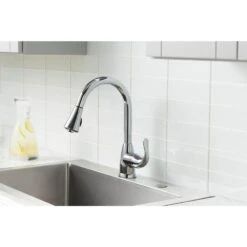 Market Single-Handle Pull-Down Sprayer Kitchen Faucet In Chrome -Alliee Bath And Faucet Shop 19ae8817c9237e33ad8396ff1fa39f81 1800x1800
