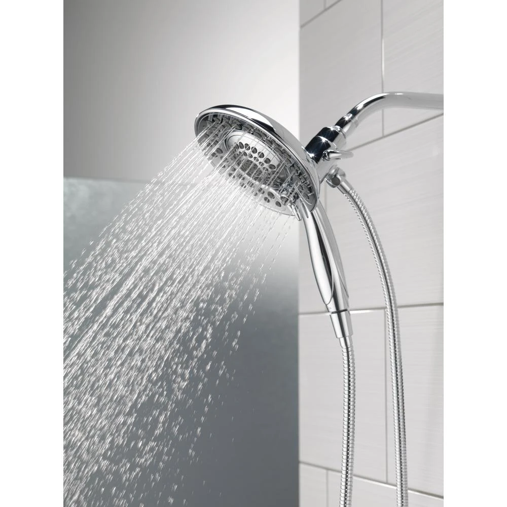 In2ition Two-in-One 5-Spray 6.8 In. Dual Wall Mount Fixed And Handheld Shower Head In Chrome 9 In2ition Two-in-One 5-Spray 6.8 In. Dual Wall Mount Fixed And Handheld Shower Head In Chrome - Image 7