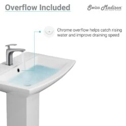 Swiss Madison Sublime Pedestal Bathroom Vessel Sink Round Single Faucet Hole In White -Alliee Bath And Faucet Shop 1a6b0d1e4850c7f4ac8712b3fad3f503 1800x1800