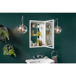 15 In. X 26 In. Recessed Or Surface Mount Medicine Cabinet In White Powder-Coat Aluminum -Alliee Bath And Faucet Shop 1ae905d30377ed9a67dd7c04d18f6ba4 1800x1800