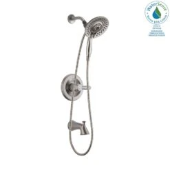 Lahara In2ition 2-in-1 Single-Handle 5-Spray Tub And Shower Faucet In Brushed Nickel 21 Lahara In2ition 2-in-1 Single-Handle 5-Spray Tub And Shower Faucet In Brushed Nickel -Alliee Bath And Faucet Shop 1b4b992db5d88191c58fce0368268cfc 1800x1800
