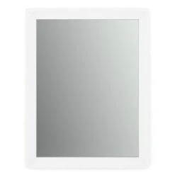 28 In. W X 36 In. H (M1) Framed Rectangular Standard Glass Bathroom Vanity Mirror In Matte White
