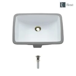 Rene Undermount Porcelain Bathroom Sink In White With Pop-Up Drain In Brushed Nickel -Alliee Bath And Faucet Shop 1c3ec2ba6a5e5b121dae6dbf8154d5a1 1800x1800