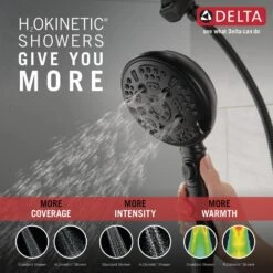 SureDock 7-Spray 5 In. Single Wall Mount Handheld H2Okinetic Shower Head In Matte Black -Alliee Bath And Faucet Shop 1c7c22b87efe96a0e26c0e73087cdbad 1800x1800