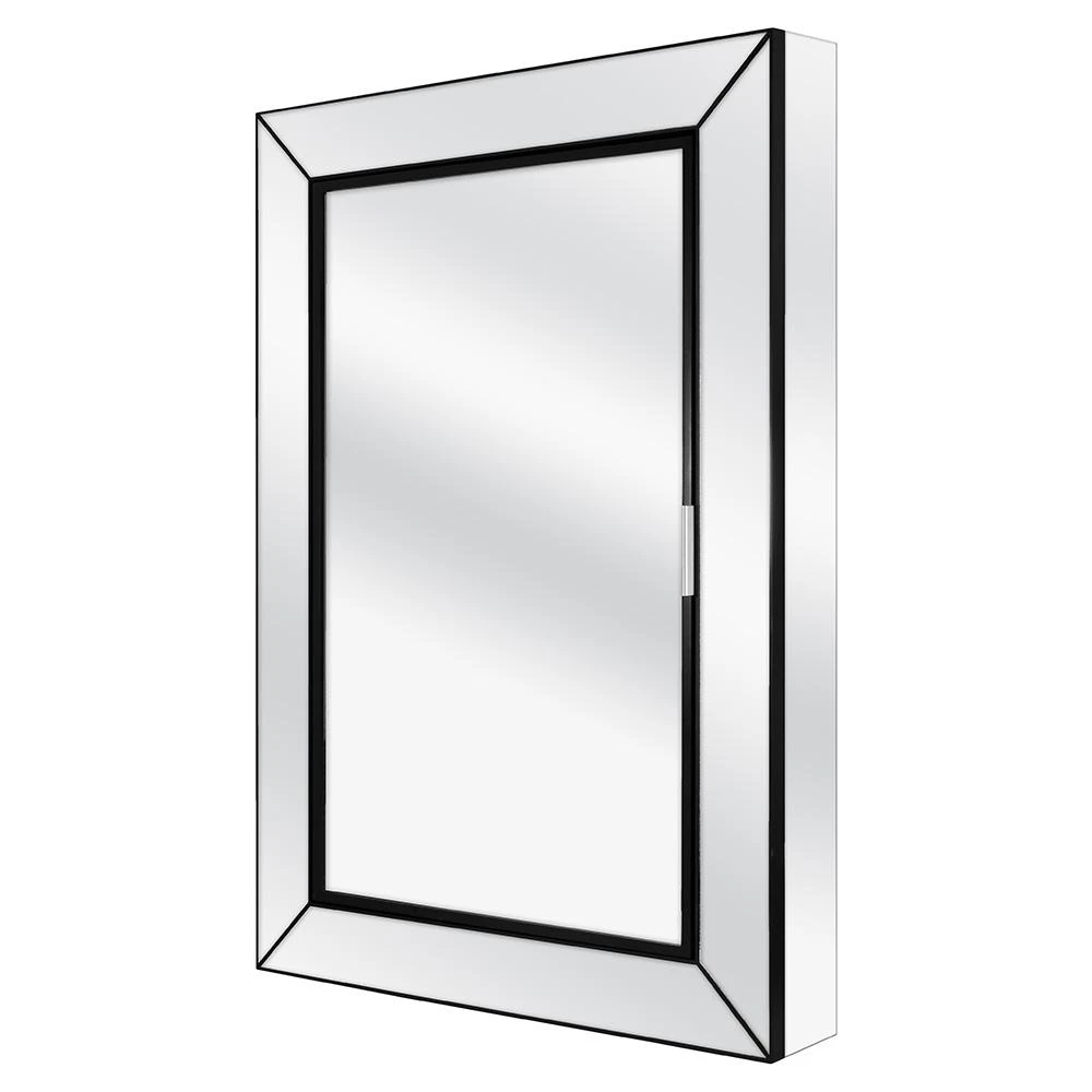 23-1/2 In. W X 33-1/2 In. H Fog Free Framed Recessed Or Surface-Mount Mirror On Mirror Bath Medicine Cabinet In Black 8 23-1/2 In. W X 33-1/2 In. H Fog Free Framed Recessed Or Surface-Mount Mirror On Mirror Bath Medicine Cabinet In Black - Image 6