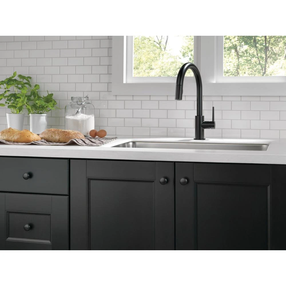 Trinsic Single-Handle Pull-Down Sprayer Kitchen Faucet With MagnaTite Docking In Matte Black 4 Trinsic Single-Handle Pull-Down Sprayer Kitchen Faucet With MagnaTite Docking In Matte Black - Image 2