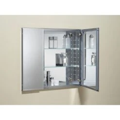 30 In. W X 26 In. H Two-Door Recessed Or Surface Mount Medicine Cabinet In Silver Aluminum -Alliee Bath And Faucet Shop 2073118931c032dd65ef0d9553576b81 1800x1800