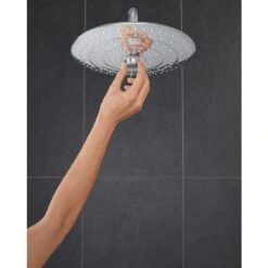 Euphoria 3-Spray 10 In. Single Ceiling Mount Fixed Rain Shower Head In Starlight Chrome -Alliee Bath And Faucet Shop 225e46028a03073d28a4ec6b5778a998 1800x1800