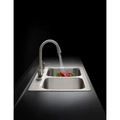 Barossa Single-Handle Pull-Down Sprayer Kitchen Faucet With Soap/Lotion Dispenser In Vibrant Stainless -Alliee Bath And Faucet Shop 2520ce3e245acd1a118a985deb10e76e 1800x1800