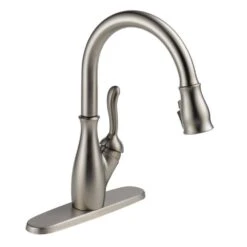 Leland Single-Handle Pull-Down Sprayer Kitchen Faucet With ShieldSpray In Stainless